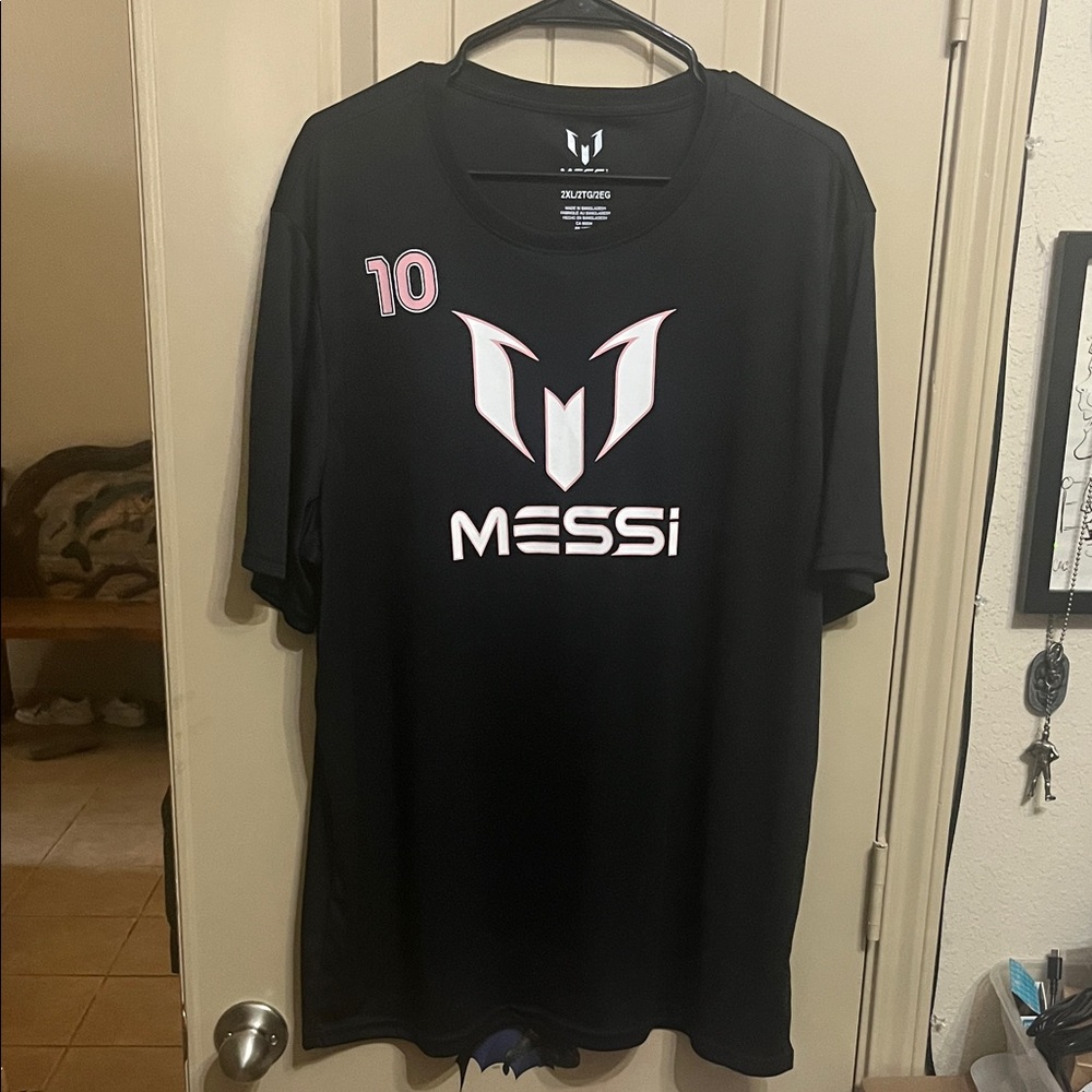Black Lionel Messi 10 2XL Shirt